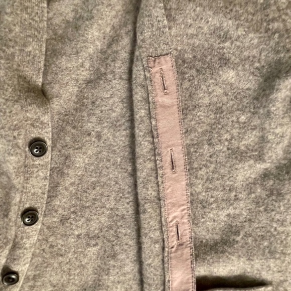 Grey Pure Wool  “Lambswool” Cardigan - Picture 2 of 4